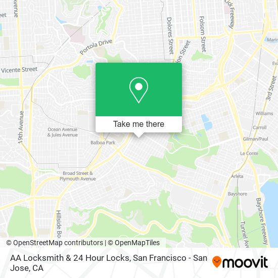 AA Locksmith & 24 Hour Locks map