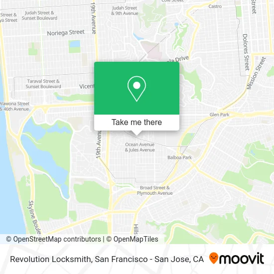 Revolution Locksmith map