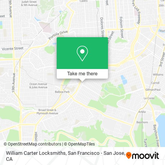 William Carter Locksmiths map