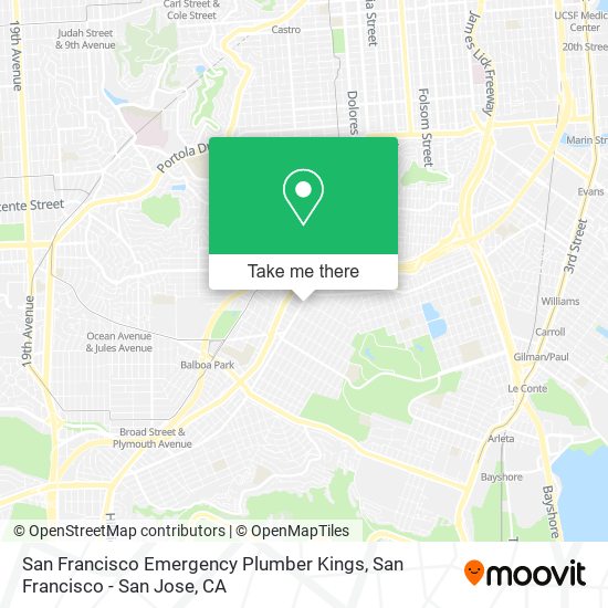 Mapa de San Francisco Emergency Plumber Kings
