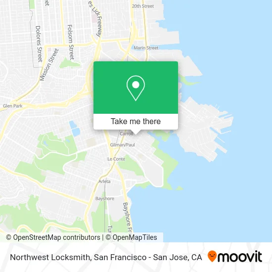 Northwest Locksmith map