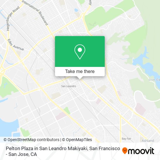 Pelton Plaza in San Leandro Makiyaki map