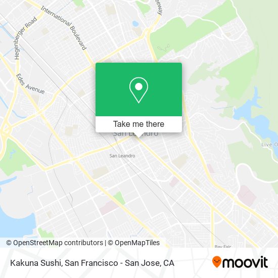 Kakuna Sushi map