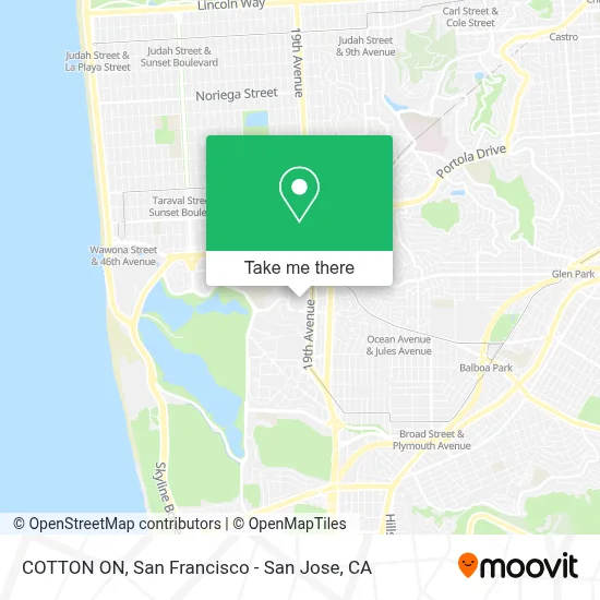 COTTON ON map