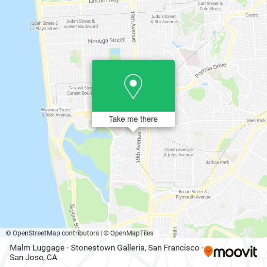 Malm Luggage - Stonestown Galleria map