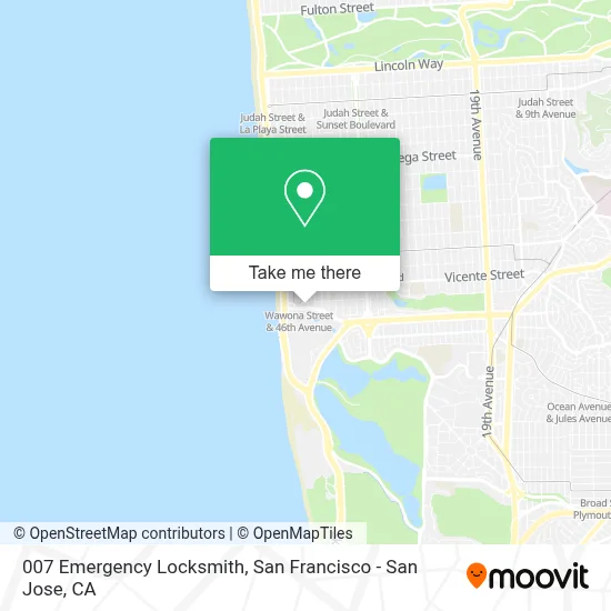 007 Emergency Locksmith map