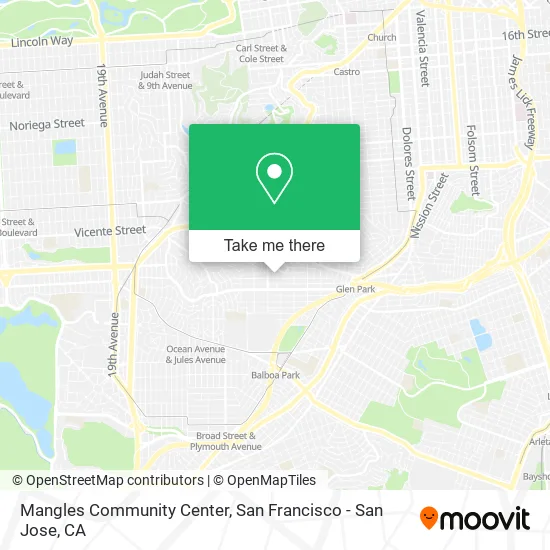 Mangles Community Center map