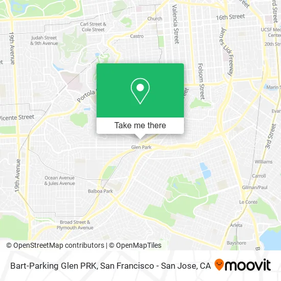 Mapa de Bart-Parking Glen PRK