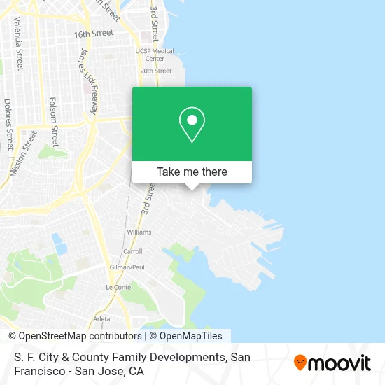 S. F. City & County Family Developments map