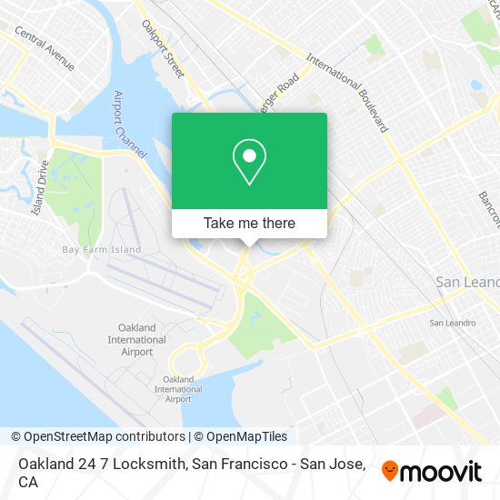 Mapa de Oakland 24 7 Locksmith