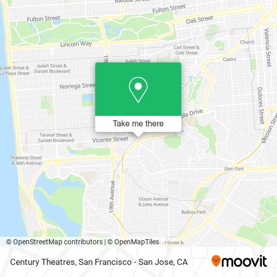 Mapa de Century Theatres