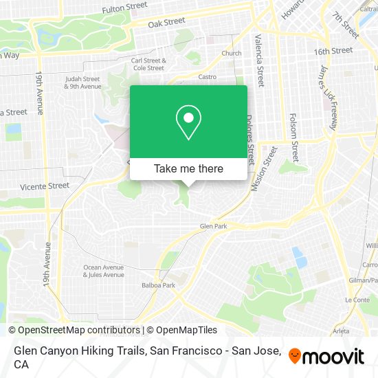 Mapa de Glen Canyon Hiking Trails