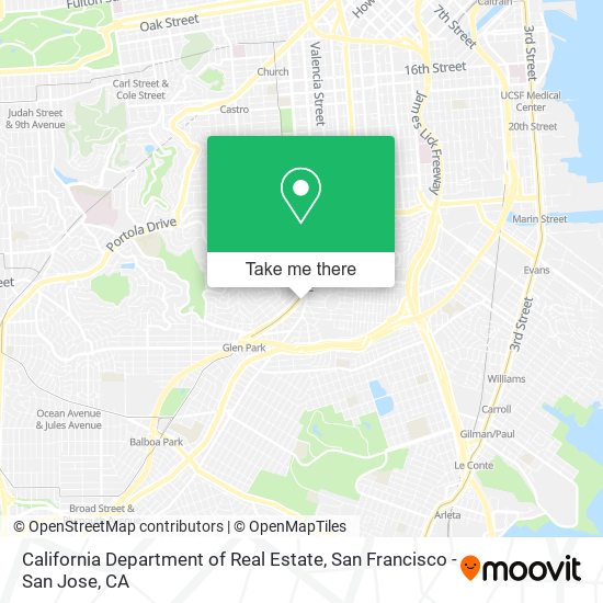 Mapa de California Department of Real Estate