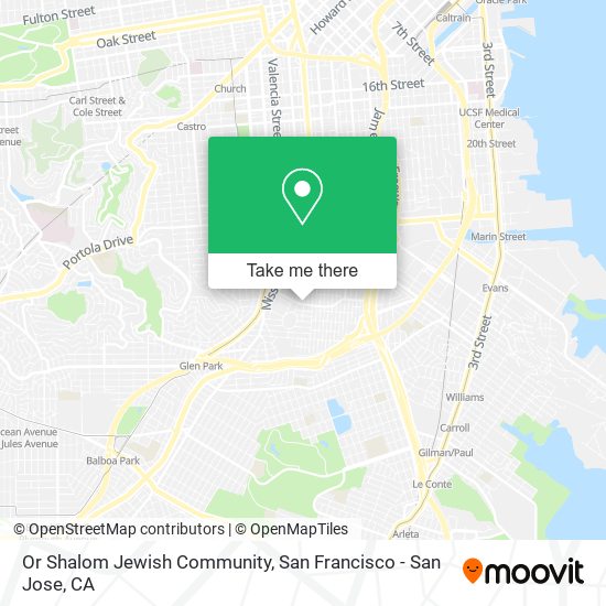Mapa de Or Shalom Jewish Community