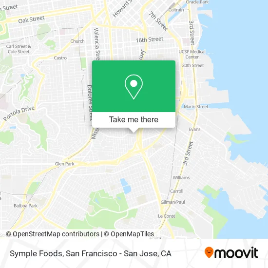 Mapa de Symple Foods
