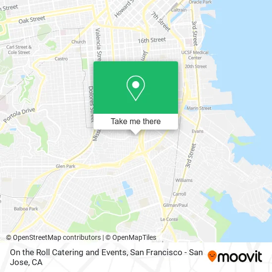 Mapa de On the Roll Catering and Events