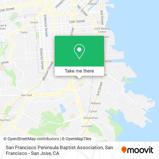 San Francisco Peninsula Baptist Association map