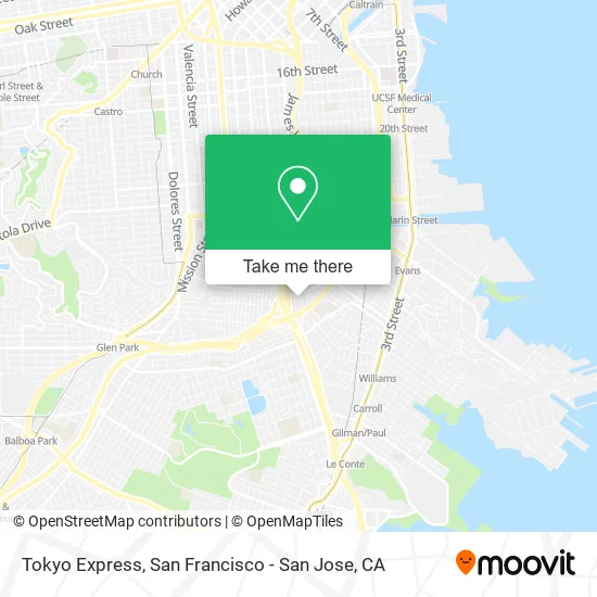 Mapa de Tokyo Express
