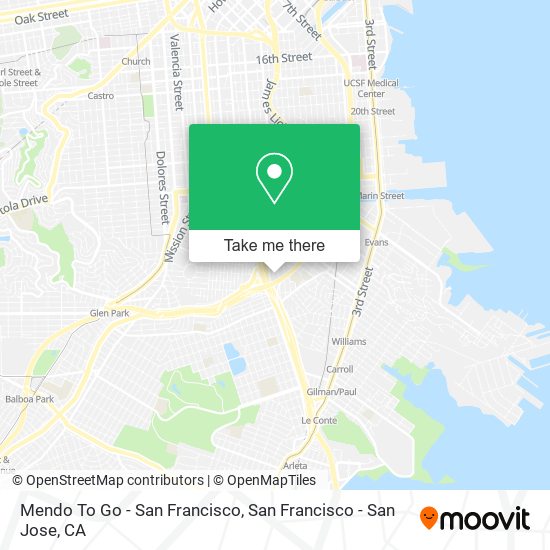 Mendo To Go - San Francisco map