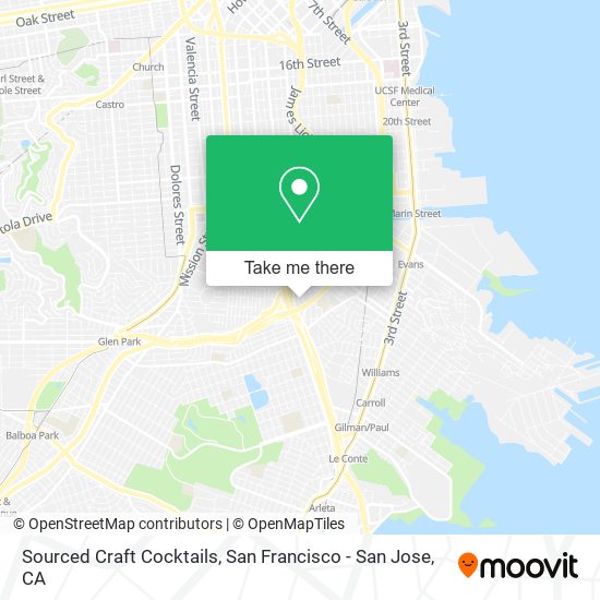 Sourced Craft Cocktails map