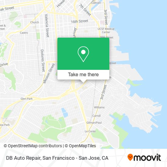 DB Auto Repair map