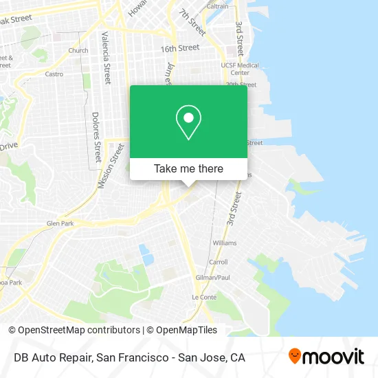 DB Auto Repair map