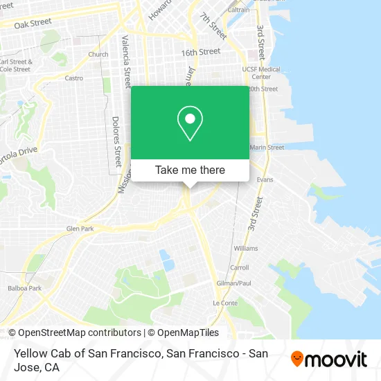 Mapa de Yellow Cab of San Francisco
