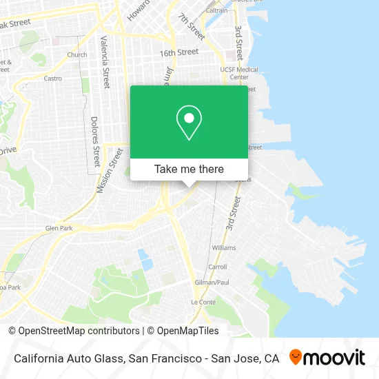 California Auto Glass map