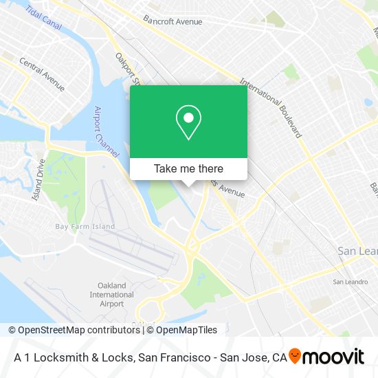A 1 Locksmith & Locks map