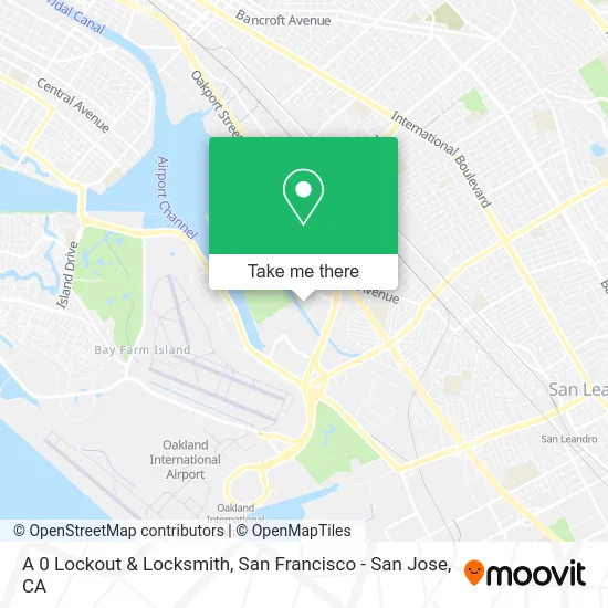 A 0 Lockout & Locksmith map