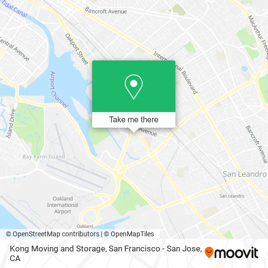 Kong Moving and Storage map