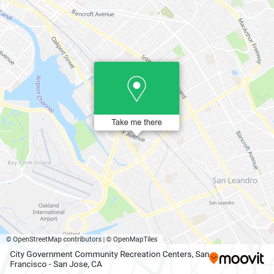 Mapa de City Government Community Recreation Centers