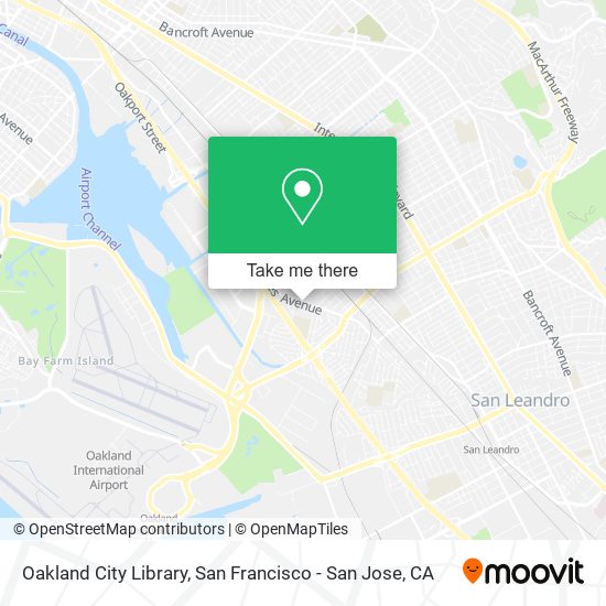 Oakland City Library map