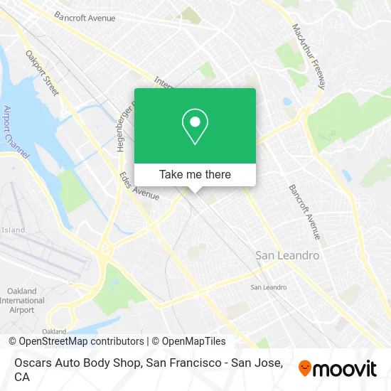 Oscars Auto Body Shop map