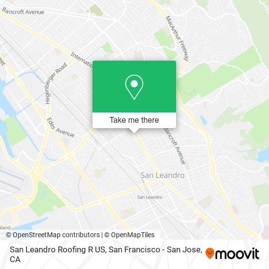 San Leandro Roofing R US map