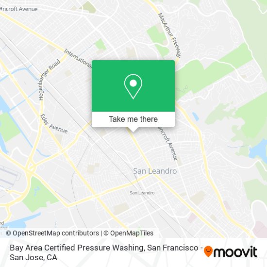 Bay Area Certified Pressure Washing map