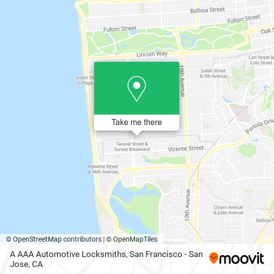 Mapa de A AAA Automotive Locksmiths