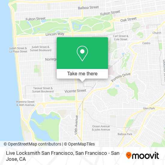 Live Locksmith San Francisco map