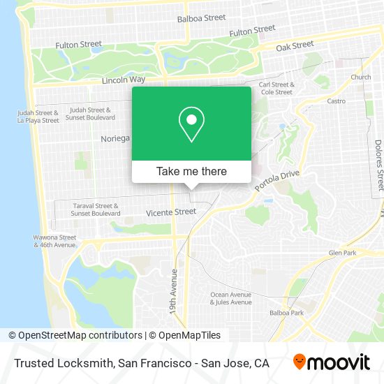 Trusted Locksmith map