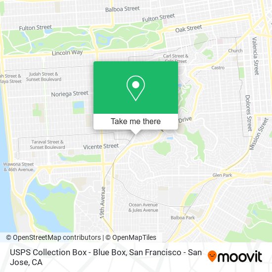 USPS Collection Box - Blue Box map