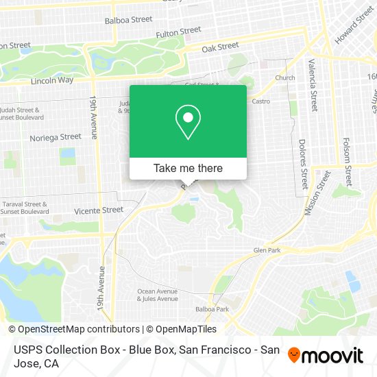USPS Collection Box - Blue Box map