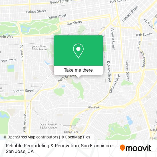 Reliable Remodeling & Renovation map