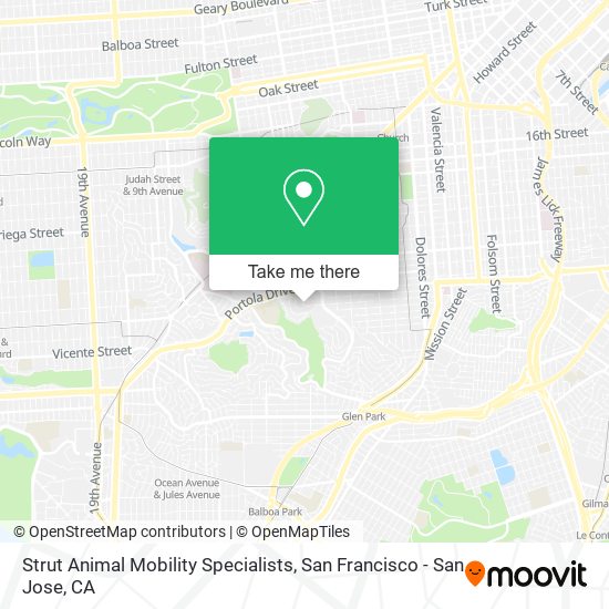 Strut Animal Mobility Specialists map