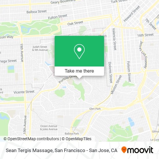 Sean Tergis Massage map