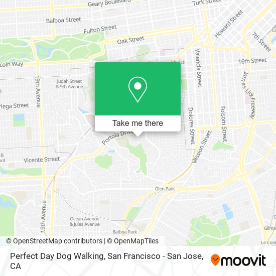 Perfect Day Dog Walking map