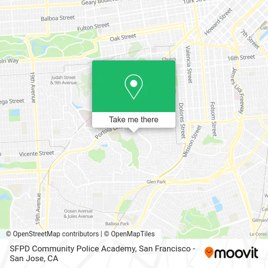 SFPD Community Police Academy map