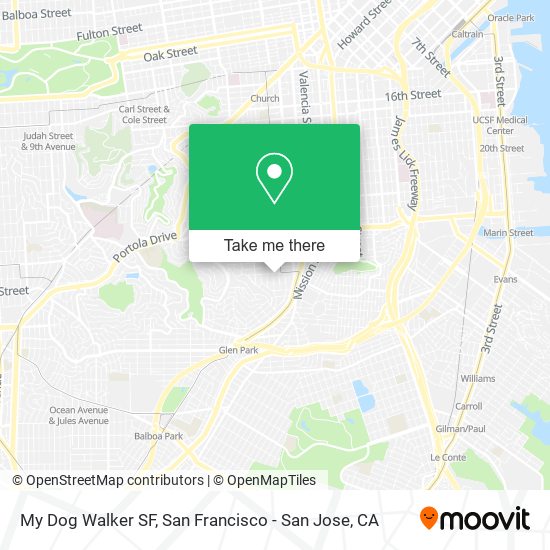 Mapa de My Dog Walker SF