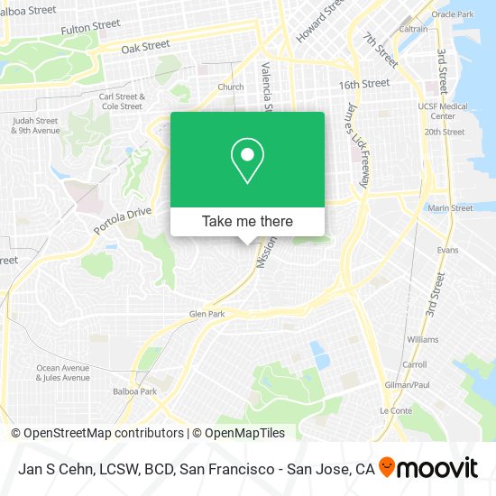 Jan S Cehn, LCSW, BCD map