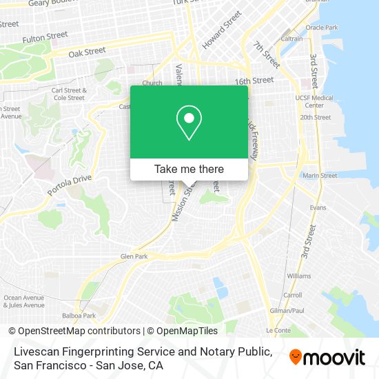 Livescan Fingerprinting Service and Notary Public map
