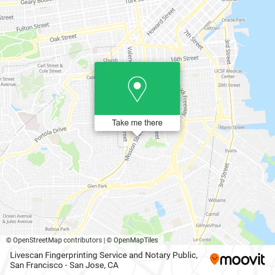 Livescan Fingerprinting Service and Notary Public map